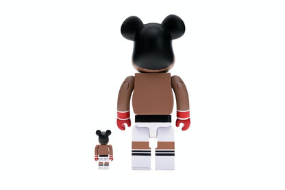 Bearbrick Muhammad Ali 100% & 400% Set Brown