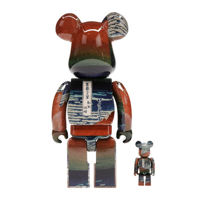 Bearbrick Katsushika Hokusai (Thirty-six Views of Tomitake, Fine Wind, Clear Morning) 100% & 400% Set