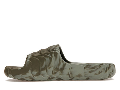 adidas Adilette 22 Slides Olive Strata Silver Green