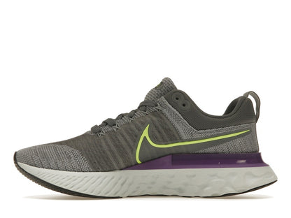 Nike React Infinity Run Flyknit 2 Grey Volt Wild Berry