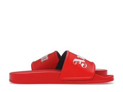 Palm Angels Pool Slides Red White