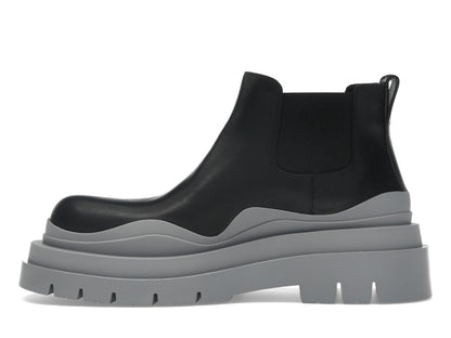 Bottega Veneta Tire Ankle Chelsea Boot Black Vapor