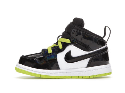 Jordan 1 Mid Black Cyber Mystic Green (TD)