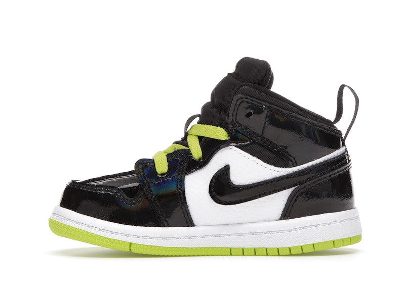 Jordan 1 Mid Black Cyber Mystic Green (TD)