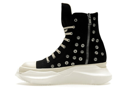 Rick Owens DRKSHDW Abstract Sneaks Studded Eyelets Black Milk