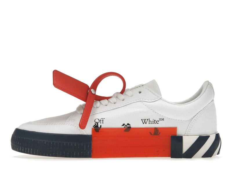 OFF-WHITE Vulcanized Low White Blue Canvas
