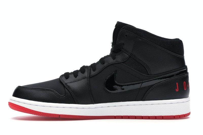 Jordan 1 Mid Black University Red