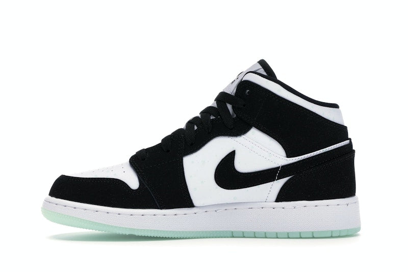 Jordan 1 Mid White Black Teal Tint (GS)