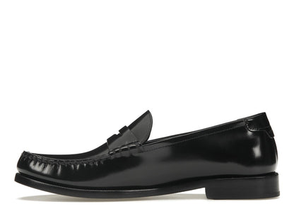 Saint Laurent Le Loafer Penny Slippers Black Leather
