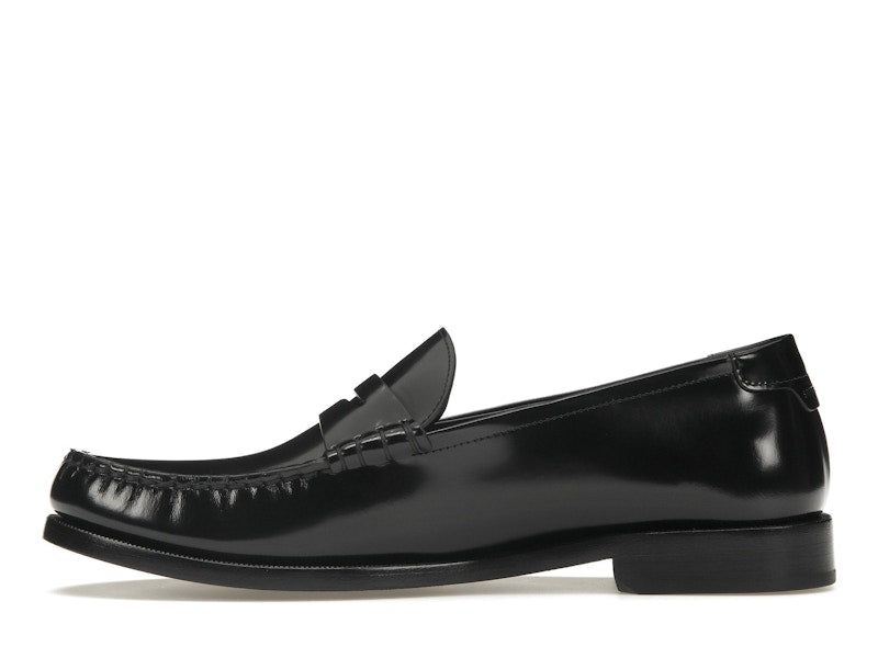 Saint Laurent Le Loafer Penny Slippers Black Leather