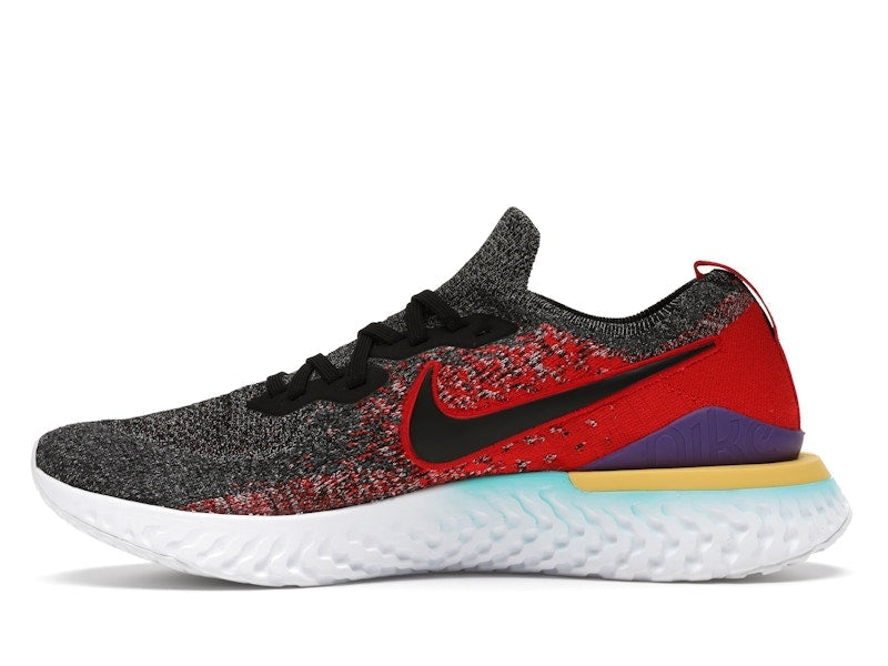 Nike Epic React Flyknit 2 Black Hyper Jade University Red
