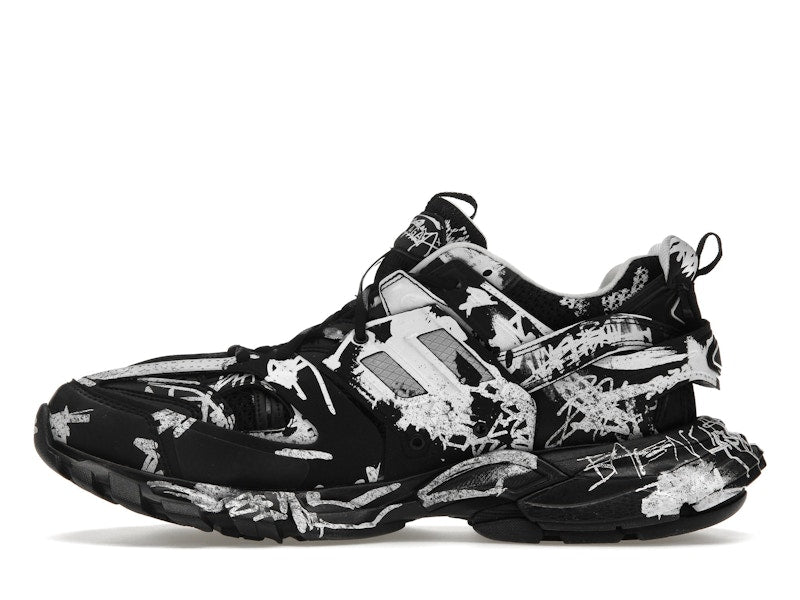 Balenciaga Track Graffiti Black White