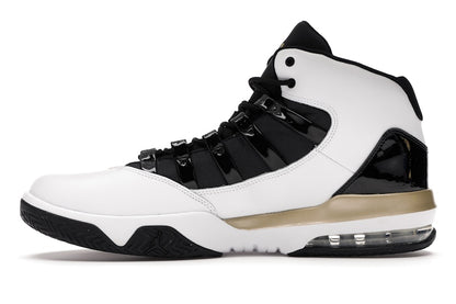 Jordan Max Aura White Metallic Gold Black