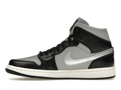 Jordan 1 Mid SE Black Metallic Silver (Women's)