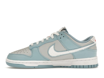 Nike Dunk Low Retro Fleece Swoosh Worn Blue