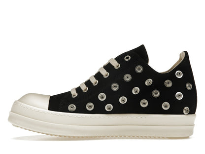 Rick Owens DRKSHDW Low Sneaks Eyelet Black Milk