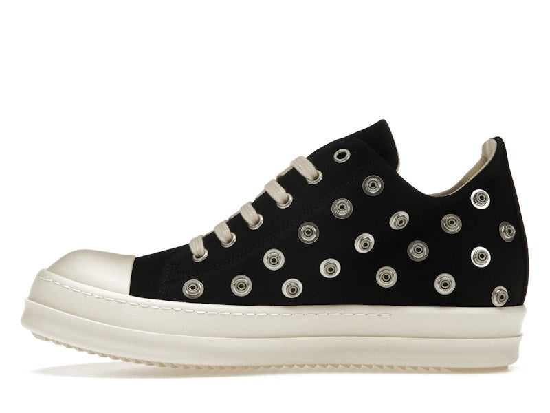 Rick Owens DRKSHDW Low Sneaks Eyelet Black Milk