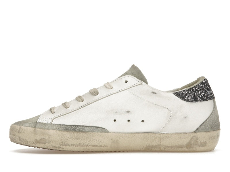 Golden Goose Super-Star White Dark Grey Glitter (Women's)