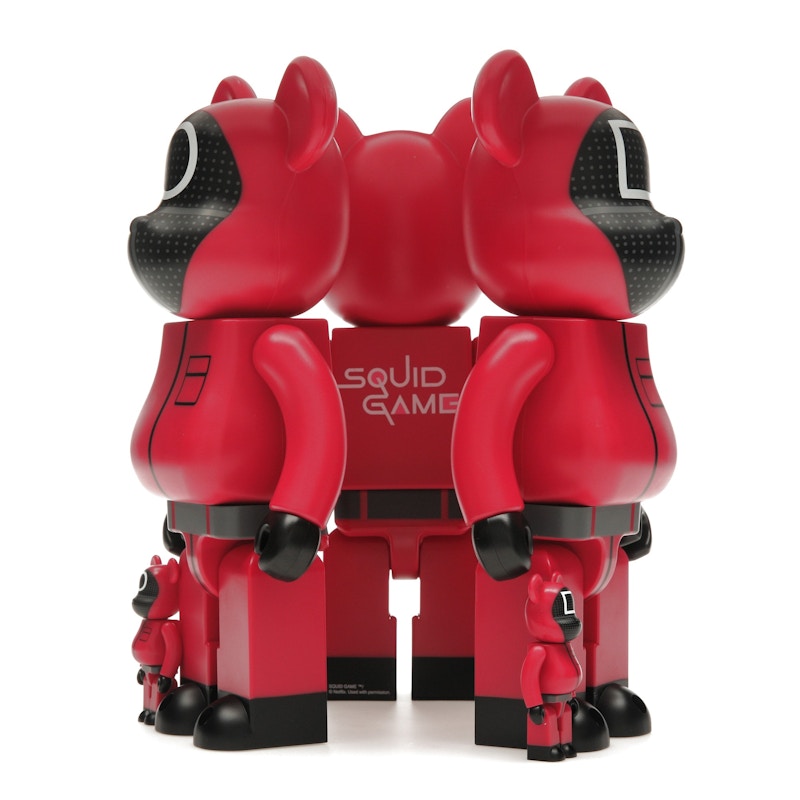 Bearbrick x Squid Game Guard (Circle/Triangle/Square) 100% & 400% Set of 3