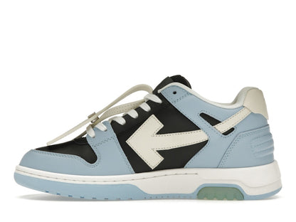 OFF-WHITE Out Of Office OOO Low Tops Light Blue Black