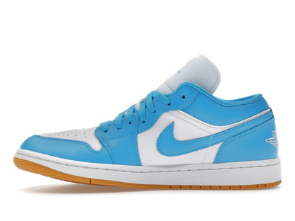 Jordan 1 Low White Gum Light Brown Dark Powder Blue (Women's)