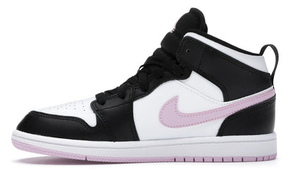 Jordan 1 Mid White Black Light Arctic Pink (PS)