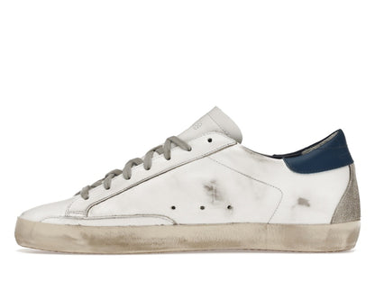 Golden Goose Super-Star White Royal Blue Grey Suede Patch