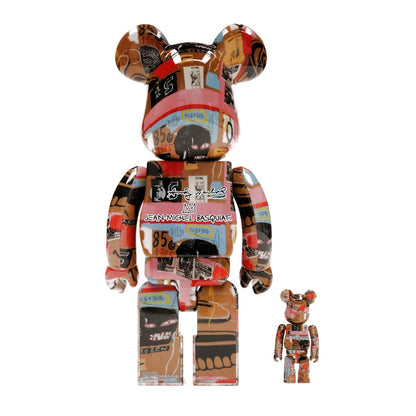 Bearbrick Andy Warhol x JEAN-MICHEL BASQUIAT #2 100% & 400% Set
