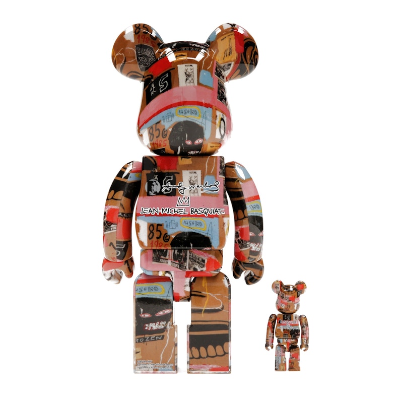 Bearbrick Andy Warhol x JEAN-MICHEL BASQUIAT #2 100% & 400% Set