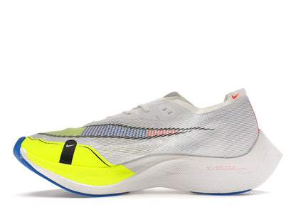 Nike ZoomX Vaporfly Next% 2 White Volt Racer Blue