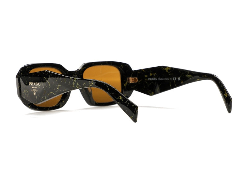 Prada Sunglasses PR 17WSF Black/Yellow Marble/Dark Brown (PR17WSF-19D01T-51)