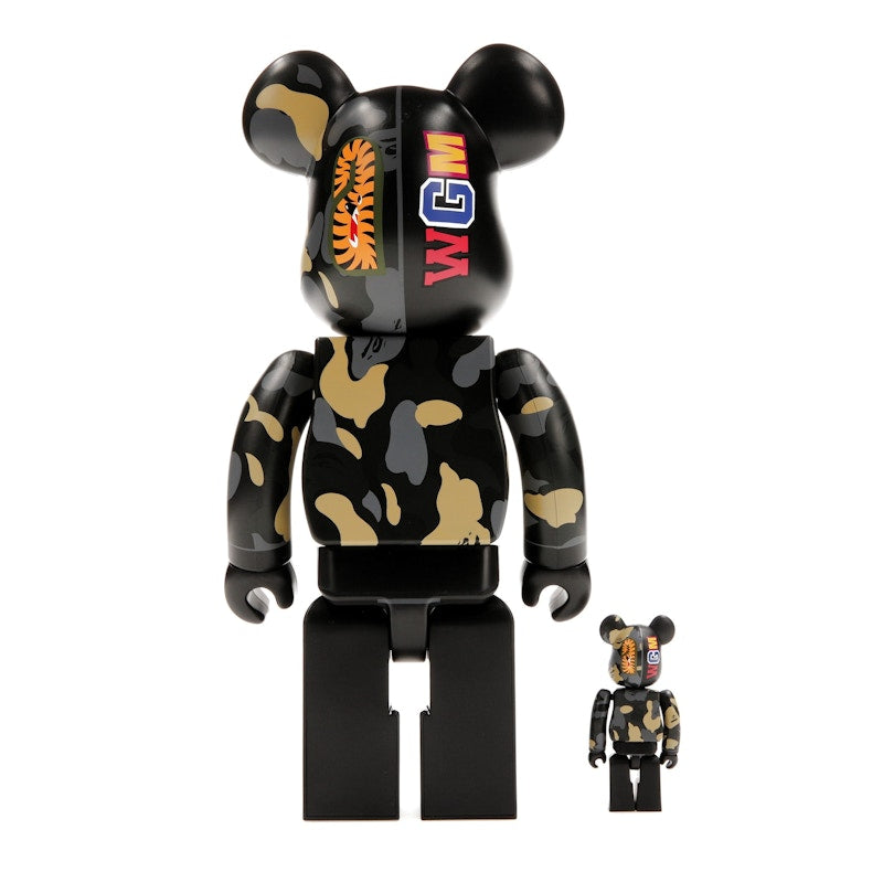 Bearbrick x BAPE Madison Avenue Exclusive Shark Camo 100% & 400% Set