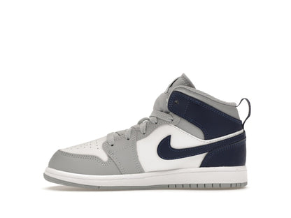 Jordan 1 Mid Wolf Grey Midnight Navy (PS)