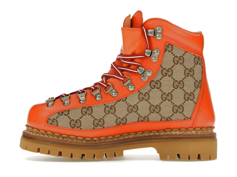 Gucci x The North Face Canvas Leather Boot Beige Orange (Women's)