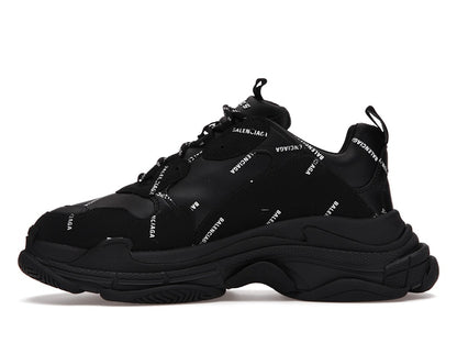 Balenciaga Triple S Allover Logo Black