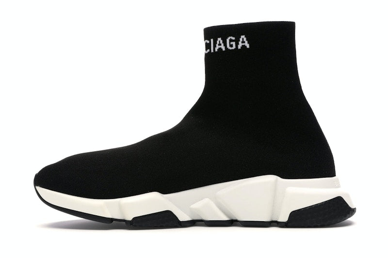 Balenciaga Speed Sock Slip-On Black White