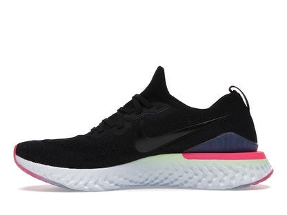 Nike Epic React Flyknit 2 Black Sapphire Hyper Pink