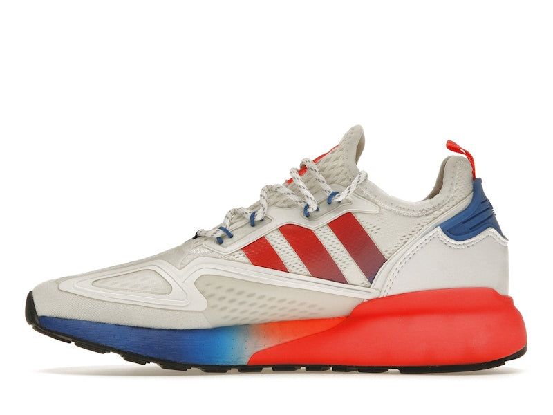 adidas ZX 2K Boost White Solar Red Blue