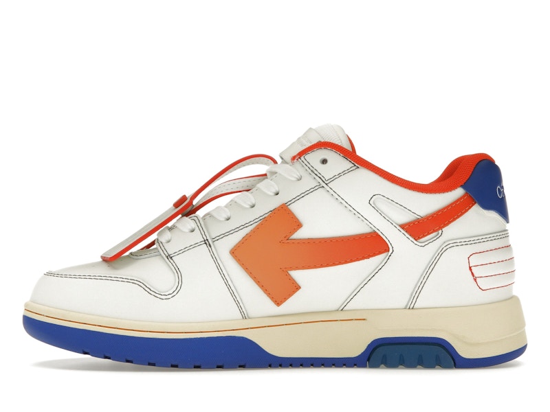 OFF-WHITE Out Of Office OOO Low Tops White Orange Blue Contrast Stitching