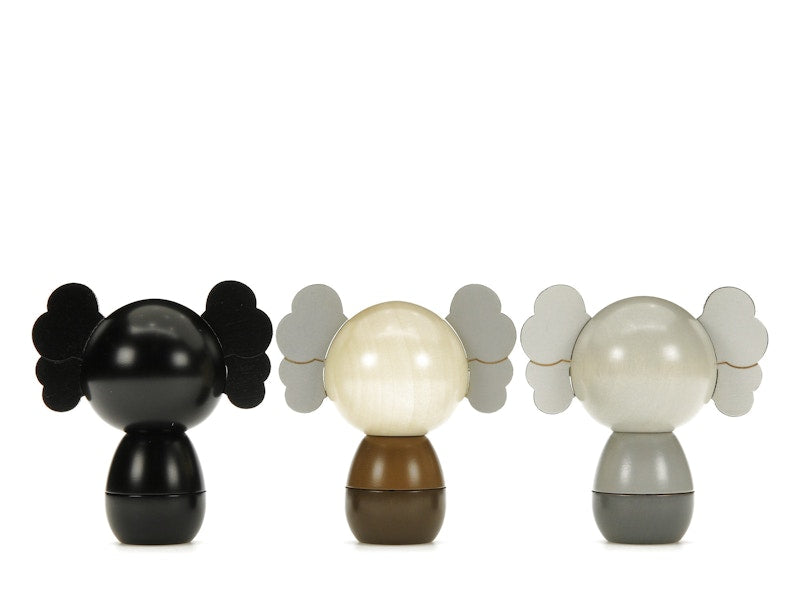 KAWS Holiday Japan Kokeshi Doll Set of 3 (Edition of 1,000) Multicolor
