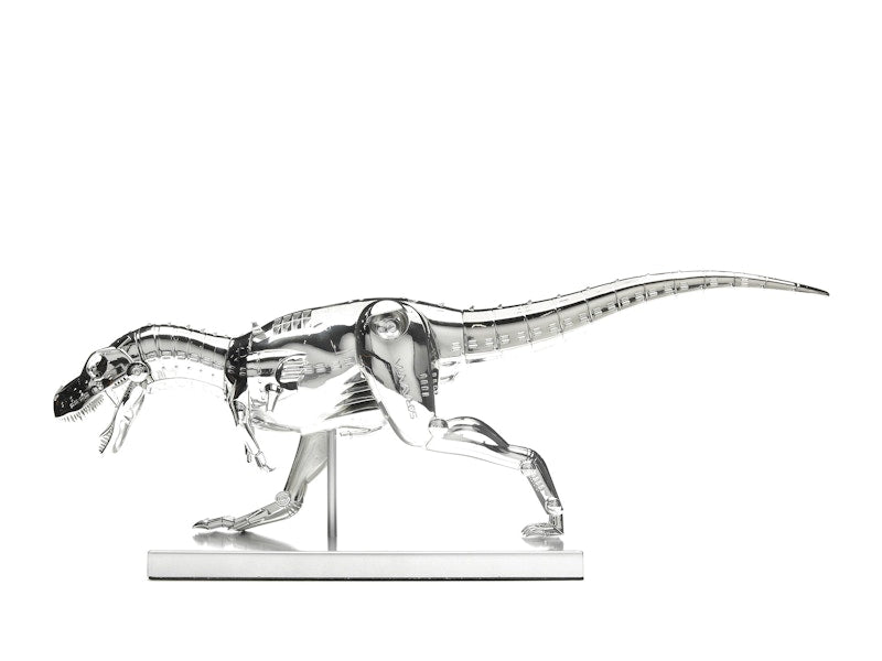 Hajime Sorayama T-Rex Cyborg Dinosaur Figure Silver