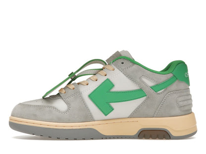 OFF-WHITE Out Of Office OOO Low Tops Light Grey Green