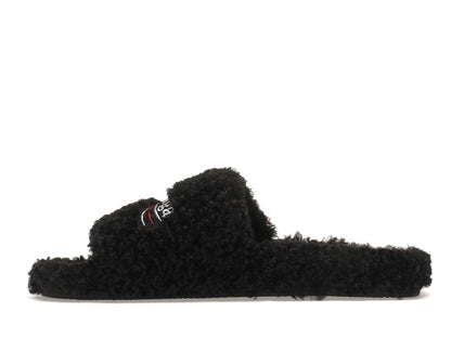Balenciaga Furry Slide Black