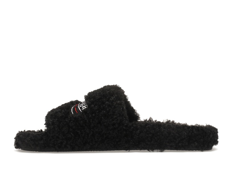 Balenciaga Furry Slide Black