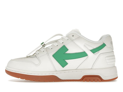 OFF-WHITE Out Of Office OOO Low Tops White Bright Green Brick Red