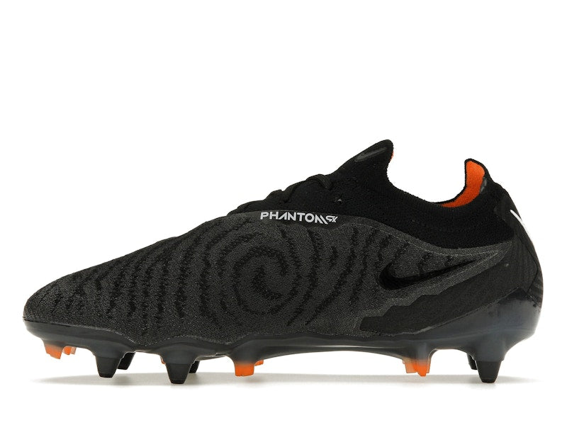 Nike Gripknit Phantom GX Elite SG-Pro Anti-Clog Traction Black Dark Smoke Grey Total Orange