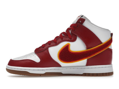 Nike Dunk High Chenille Swoosh White Gym Red