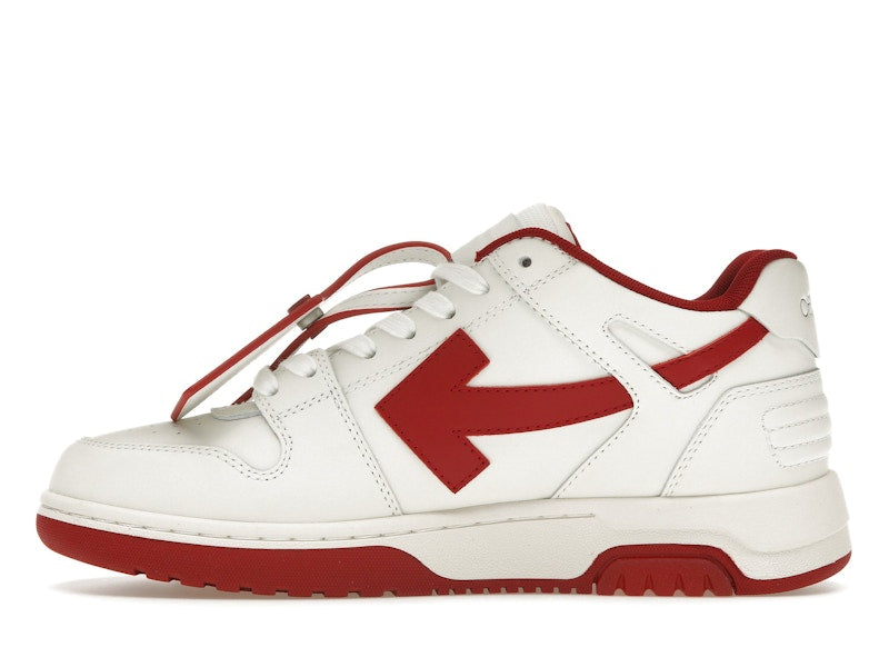 OFF-WHITE Out Of Office OOO Low Tops White Burgundy