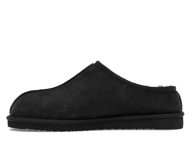 Kith Kithmas Monogram Shearling Slippers Black