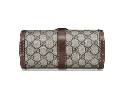 Gucci Supreme Monogram Watch Role Bag Brown